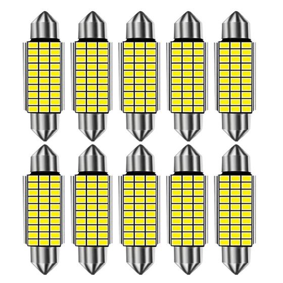 Imagem de Kit com 10 Lâmpadas LED C5W/C10W (31mm-42mm) - Livre de Erros - Para Leitura, Interior e Cúpula