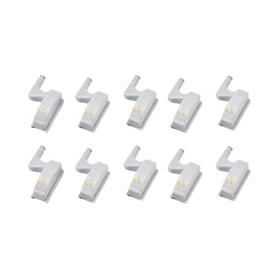 Imagem de Kit com 10 Lâmpadas LED com Sensor de Luz para Armários - Cozinha, Quarto e Mais