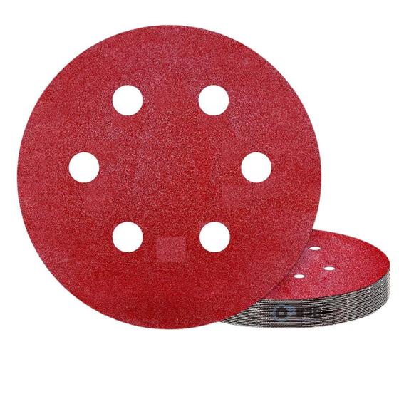 Imagem de Kit Com 10 Lixas 225Mm Grão 180 Para Lixadeira Girafa