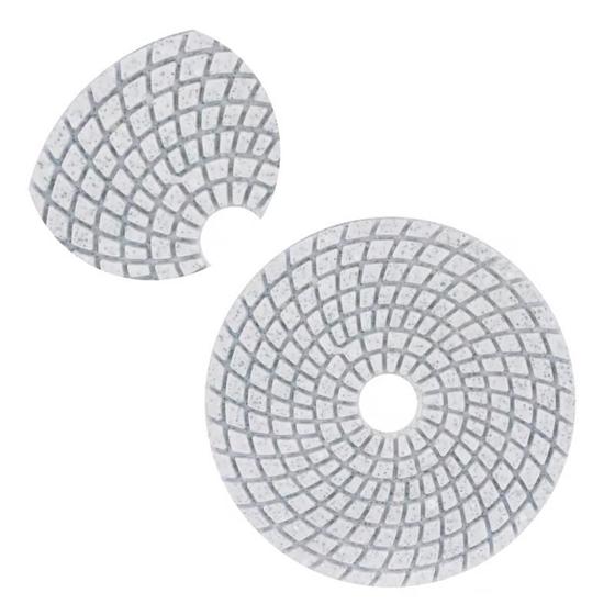 Imagem de Kit com 10 Lixas diamantada branca 100MM 200 Ecco Espiral - Mirac