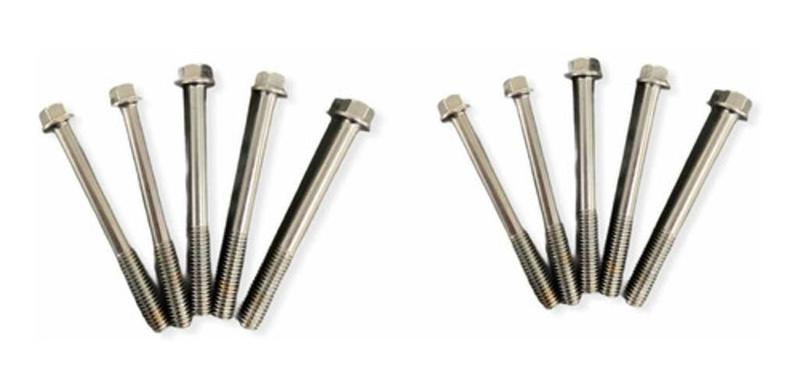 Imagem de Kit Com 10 Parafusos Com Flange (M6X60) Sextavado Cromado