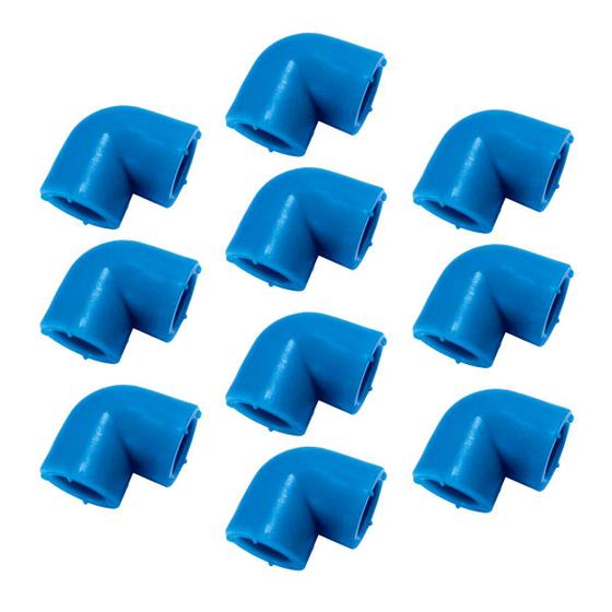 Imagem de Kit Com 10 Peças - Joelho 90 Azul Ppr Para Ar Comprimido Topfusion Ø 25mm