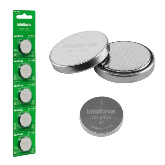 Kit com 10 Pilhas Botão de Litio CR 2450 3V 500mAh Intelbras - Pilhas ...