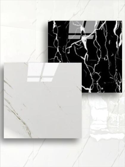Imagem de Kit com 10 placas marmore adesivas alto brilho parede