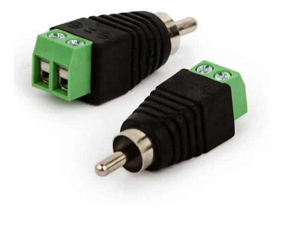 Imagem de Kit com 10 plug rca macho c/ borne luatek