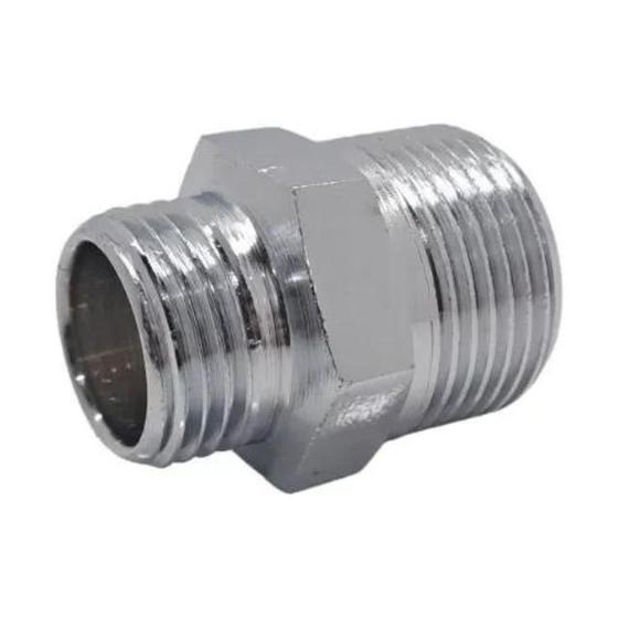 Imagem de Kit com 10 Redução Niple 1/2 X 3/4 Cromado União Para Instalação De Gás