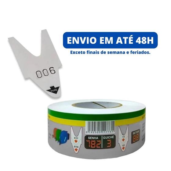 Imagem de Kit com 10 Rolos Bobina De Senhas Numeradas C/ 2000 Números