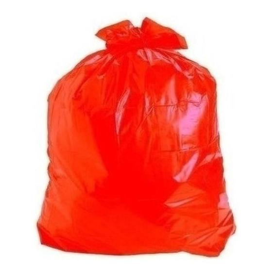 Imagem de Kit Com 10 Saco De Lixo 100 Litros Vermelho Com 100 Unidades