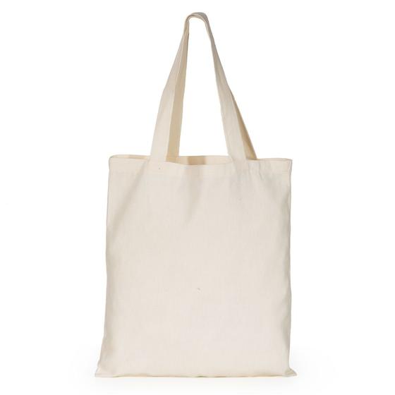 Imagem de Kit com 10 sacolas ecobag lisa algodão cru ecológica
