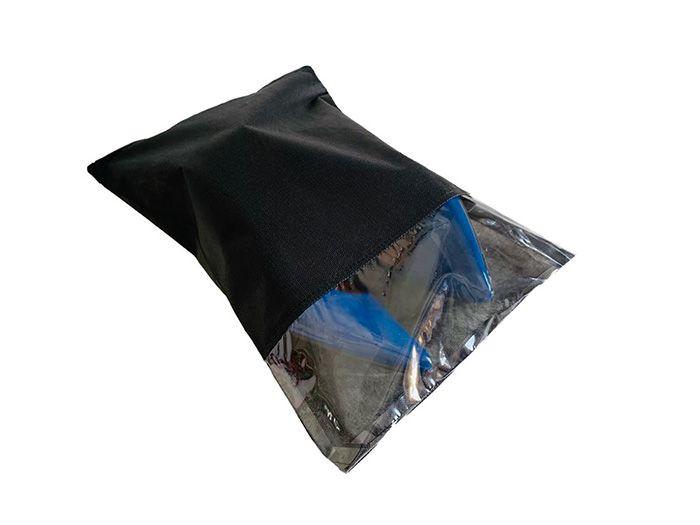 Imagem de Kit Com 10 Sacos Para Sapatos Tnt Com Visor C/ Zíper 26x36cm
