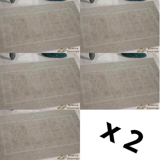 Imagem de Kit com 10 Tapete de Piso Atoalhado Toalha de Chão para Banheiro - 44 x 66 cm - 100% Algodão