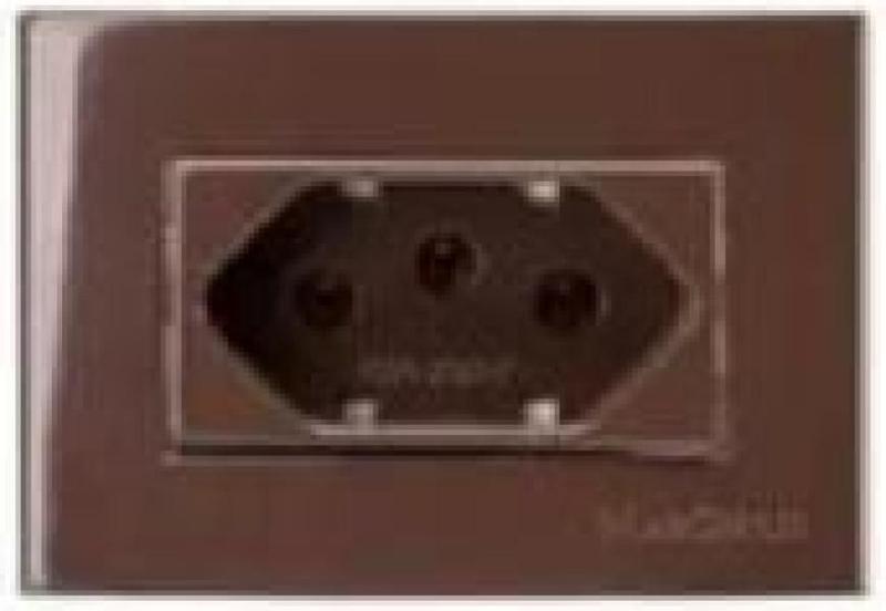 Imagem de Kit Com 10 Tomada Para Moveis Margirius 2P+T Marrom 20A 250V
