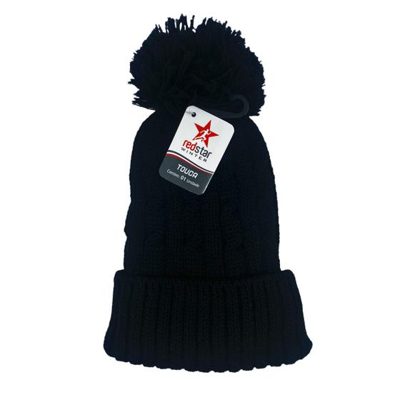 Imagem de Kit Com 10 Toucas De Inverno Redstar Winter Com Pompom Gorro De Lã Tricot Frio