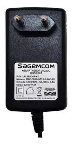 Imagem de Kit com 10 unidades - Fonte de Alimentação 12V 2,0AMP - SAGECOM