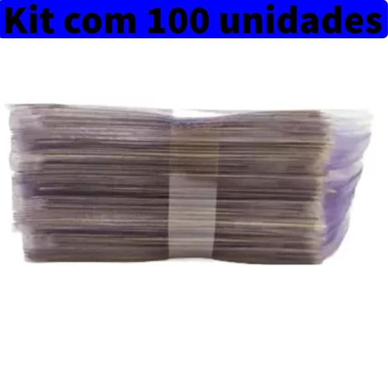 Imagem de Kit com 100 Protetores Porta Documento Plástico 7,5x10,5cm para RG Identidade Documentos ACP com Garantia