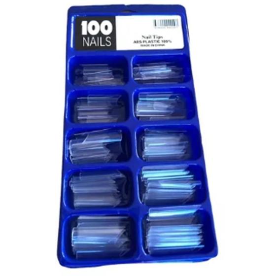 Imagem de Kit Com 100 Tips Para Unhas Transparente Alta Resistencia