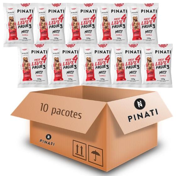 Imagem de Kit Com 10Und Barra De Nuts Pinati Canela 120G (4X30G)