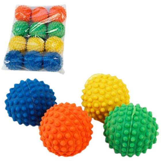Imagem de Kit com 12 bolas cravo coloridas para fisioterapia