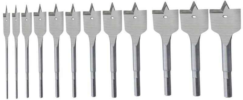 Imagem de Kit Com 12 Brocas Chatas Para Madeira - Fertak