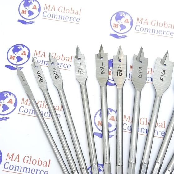Imagem de Kit Com 12 Brocas Chatas Para Madeira - Fertak