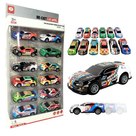 Imagem de Kit Com 12 Carrinhos Hot Miniaturas Para Coleção Cor Colorido