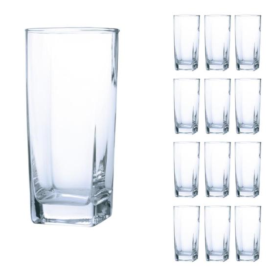Kit com 12 Copos Luxo 320ml Texas Vidro Transparente Grosso Menor preço em Kit com 12 Copos Luxo 320ml Texas Vidro Transparente Grosso