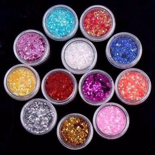 Imagem de Kit Com 12 Cores Glitter - Decoração Unhas Nail Art - Ofe