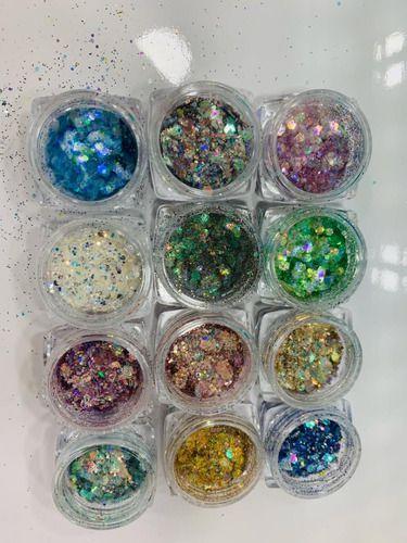 Imagem de Kit Com 12 Glitter Para Unhas Decoração Brilho