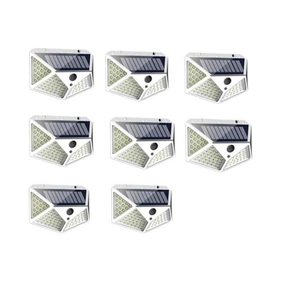 Imagem de Kit com 12 Luzes Solares Externas 100 LEDs - Sensor de Movimento 270°