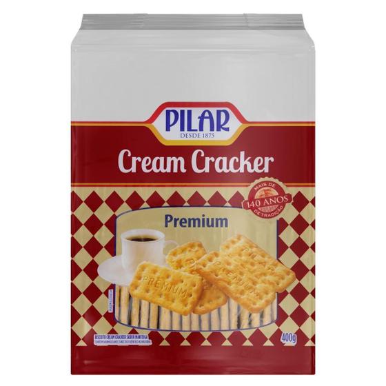 Imagem de Kit Com 12 Pacotes Biscoitos Cream Crack Pilar Premium 400G