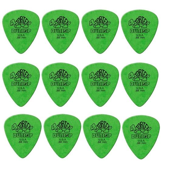 Imagem de Kit com 12 Palhetas Dunlop Tortex 0,88mm Verde