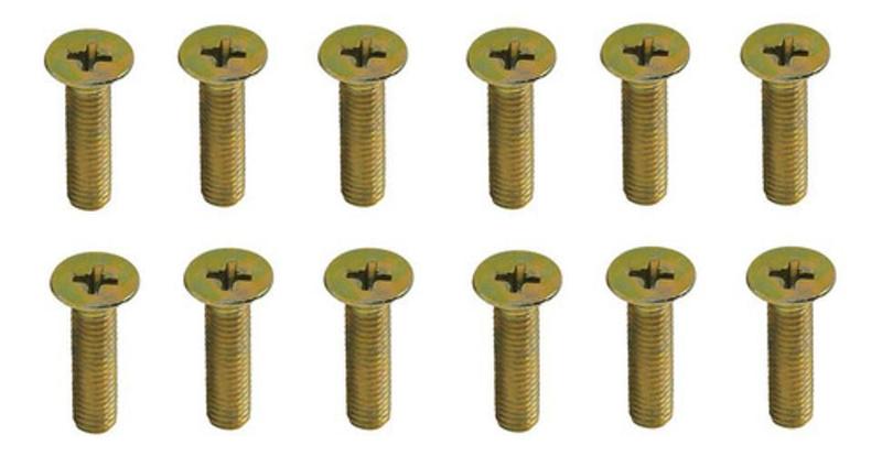 Imagem de Kit Com 12 Parafusos Conico Philips M6X16 Dourado