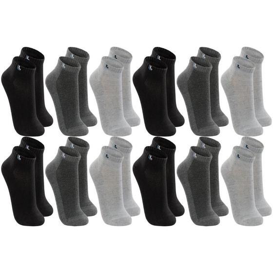 Imagem de Kit Com 12 Pares De Meia Baixa Lupo Sport Modelo Cano Curto Esportiva Em Algodão Tamanho 33 ao 44
