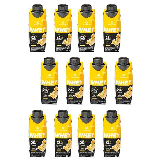 Imagem de Kit com 12 Piracanjuba Whey Sabor Banana 250ml