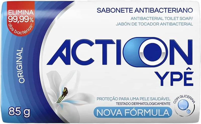 Imagem de Kit com 12 sabonetes em Barra Antibacteriano 85g Action Ypê Original