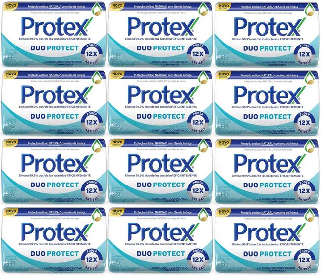 Imagem de Kit com 12 Sabonetes em Barra Protex Duo Protect 85g