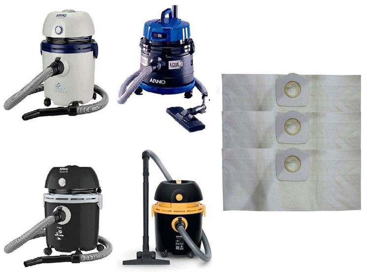 Kit Com 12 Sacos Descartáveis Aspirador De Pó Arno Ar12 / H2PO Água E Pó - Oriplast
