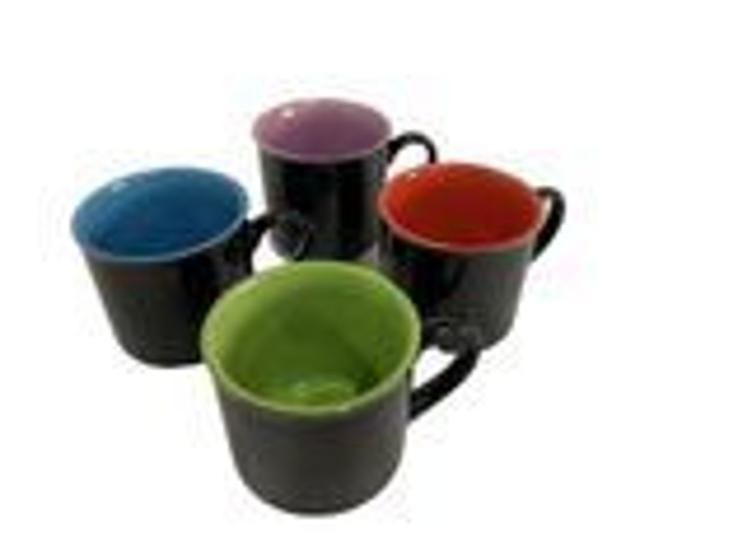 Imagem de Kit  com 12 xícaras colorida de café Porcelana Casita