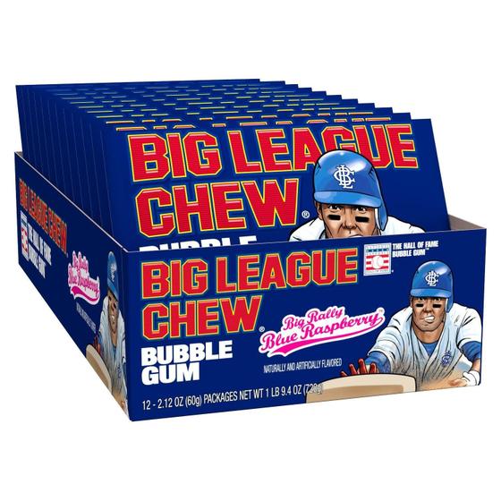 Imagem de Kit Com 12Un Chiclete U.S.A Big League Blue Raspberry 60G