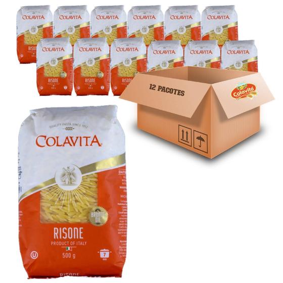 Imagem de Kit Com 12Un Macarrão Risone Colavita Grano Duro 500G