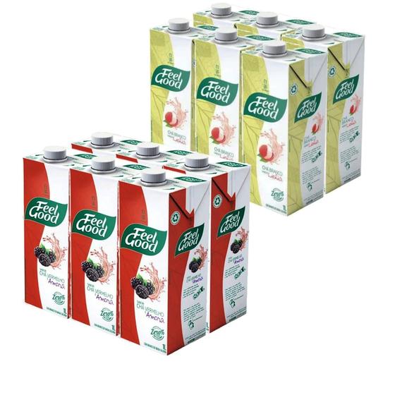 Imagem de Kit Com 12Und Chá Amora E Lichia Feel Good 1L