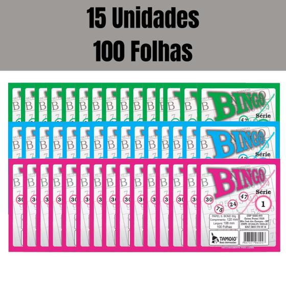 Imagem de KIT com 15 Blocos para Bingo com 100 Folhas