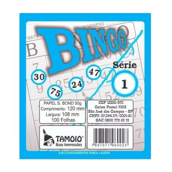 Imagem de Kit Com 15 Blocos Para Bingo Com 100 Folhas