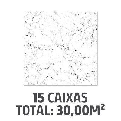 Imagem de Kit com 15 Caixas Pisos Alaska 45x45cm Caixa 2,00m² Branco Formigres