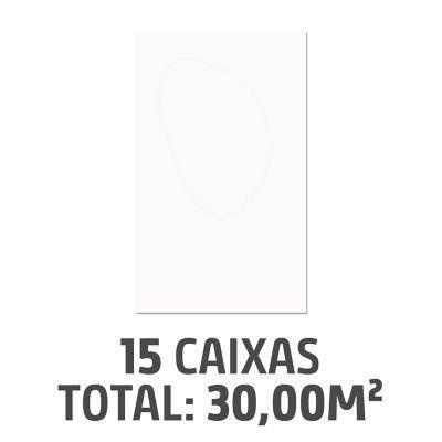 Imagem de Kit com 15 Caixas Revestimentos Brilhante 32x45cm Caixa 2,00m² Branco