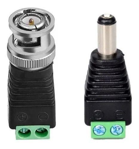 Imagem de Kit Com 16 Bnc Macho C/borne + 8 P4  Macho C/ Borne