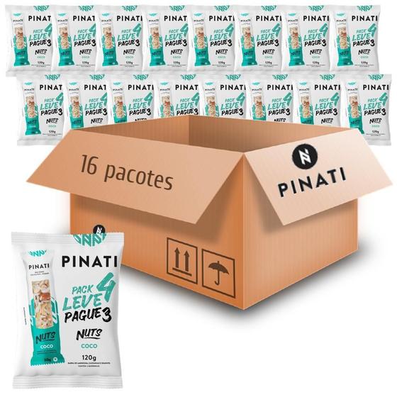 Imagem de Kit Com 16Und Barra De Nuts Pinati Coco 120G (4X30G)