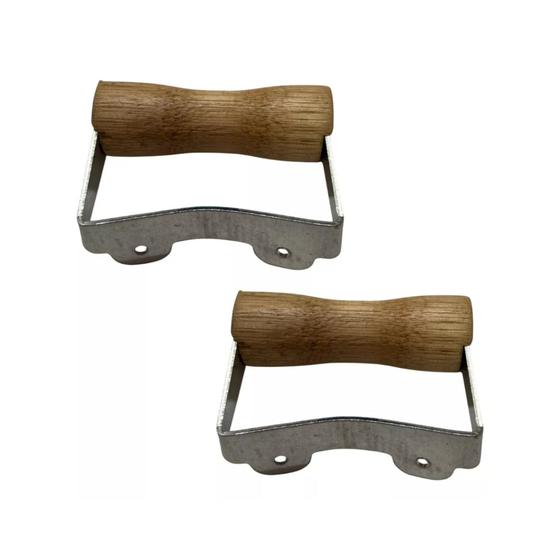 Imagem de Kit Com 2 Alças De Madeira C/ 2 Furos Para Caçarola 7cm