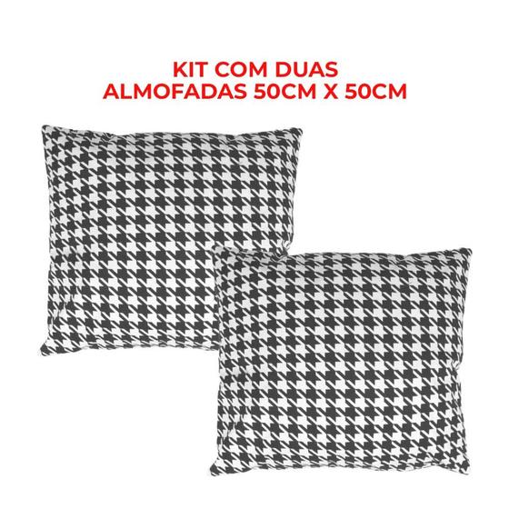 Imagem de Kit com 2 Almofadas com Enchimento 50 cm x 50 cm - Pied de Poule