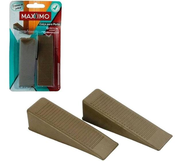 Imagem de Kit Com 2 Aparador Peso Trava Porta Calço Prático Discreto